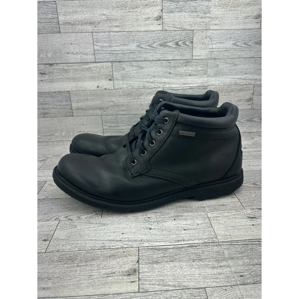 Rockport Storm Surge Mens 9.5 Black Leather‎ Waterproof Chukka Boots CH4053